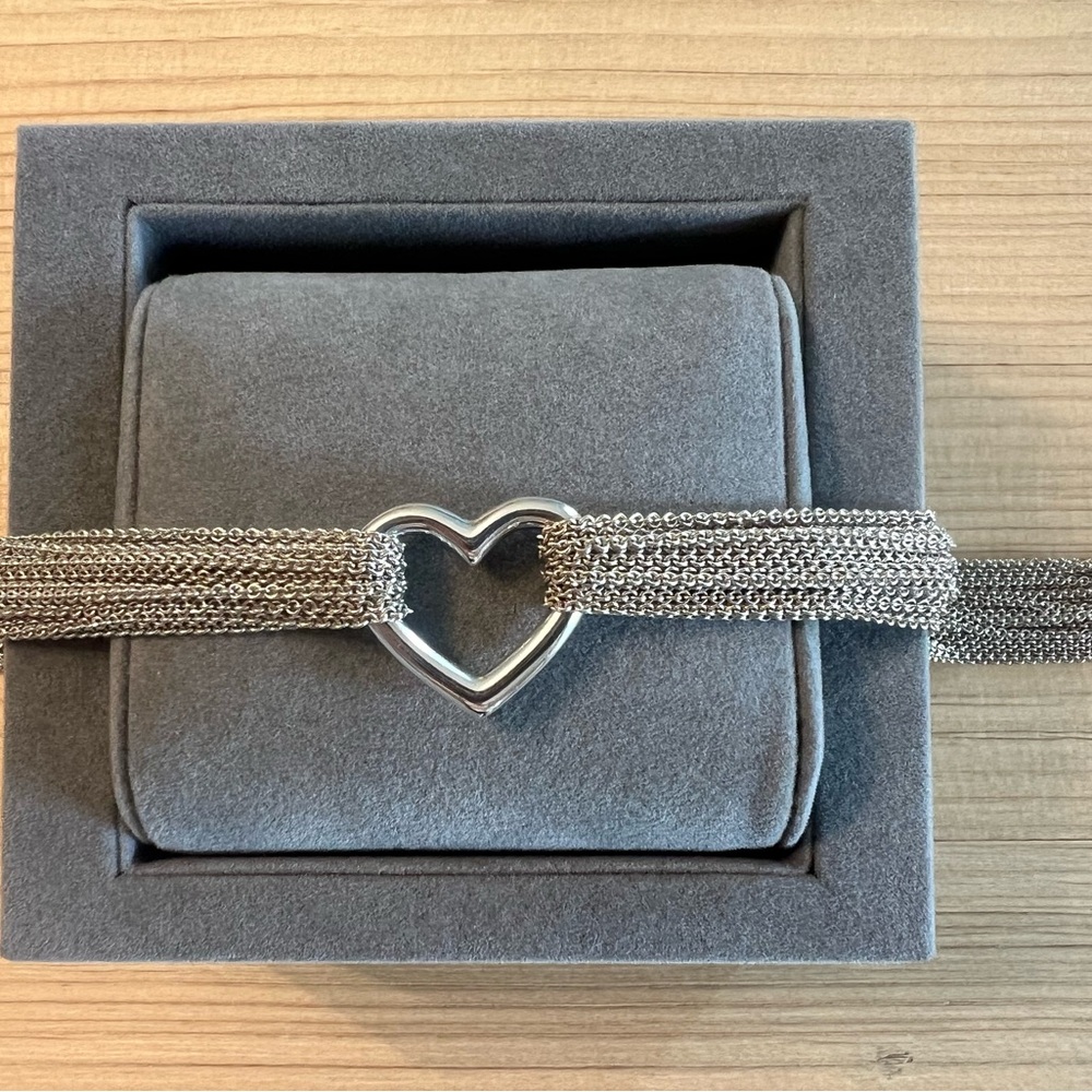 Tiffany & Co. Sterling Silver Heart Multi Chain Necklace - Picture 6 of 15